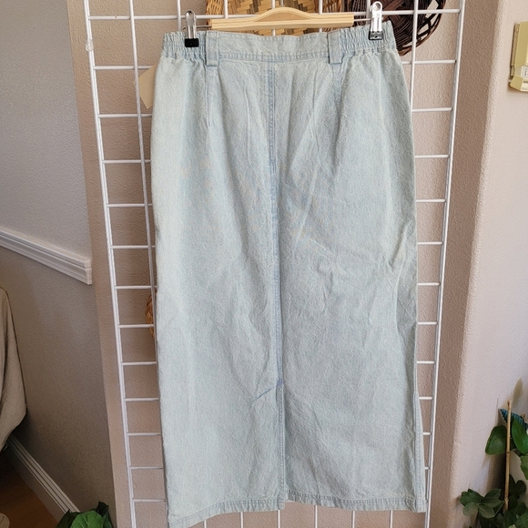 Woolrich Light Wash Denim Long Skirt SZ 10 - Picture 3 of 4